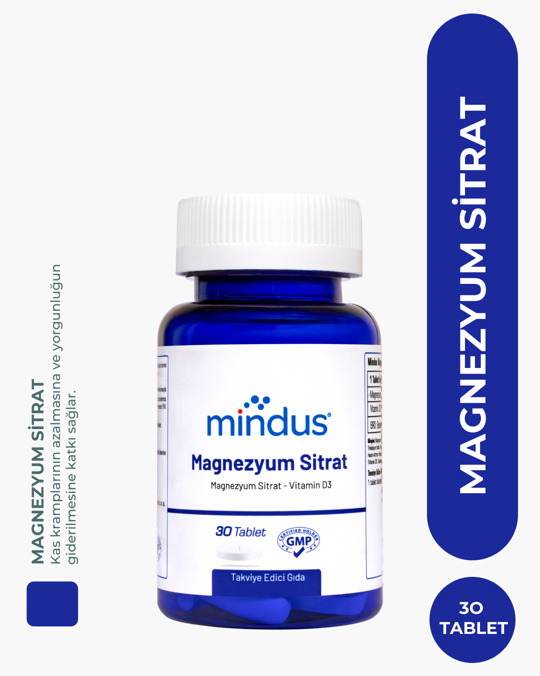 mindus Magnezyum Sitrat 30 Tablet