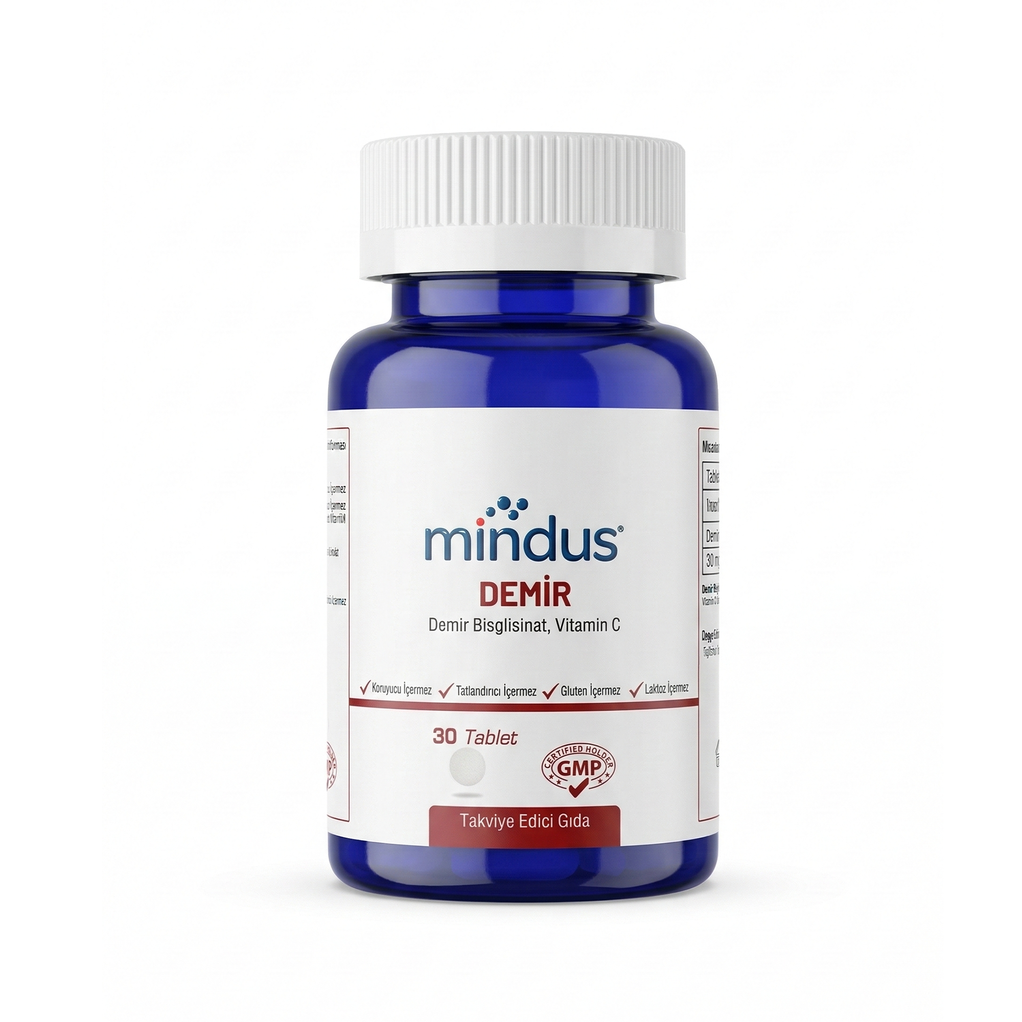 mindus Demir Bisglisinat - Vitamin C 30 Tablet