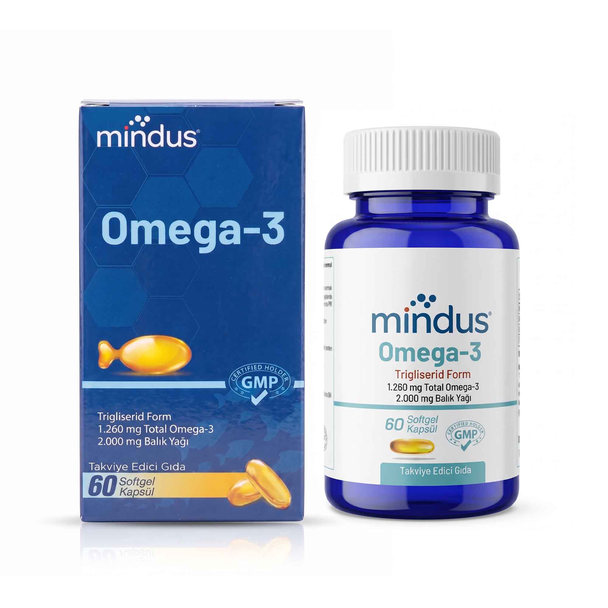 mindus Omega-3 Balık Yağı 60 Softgel