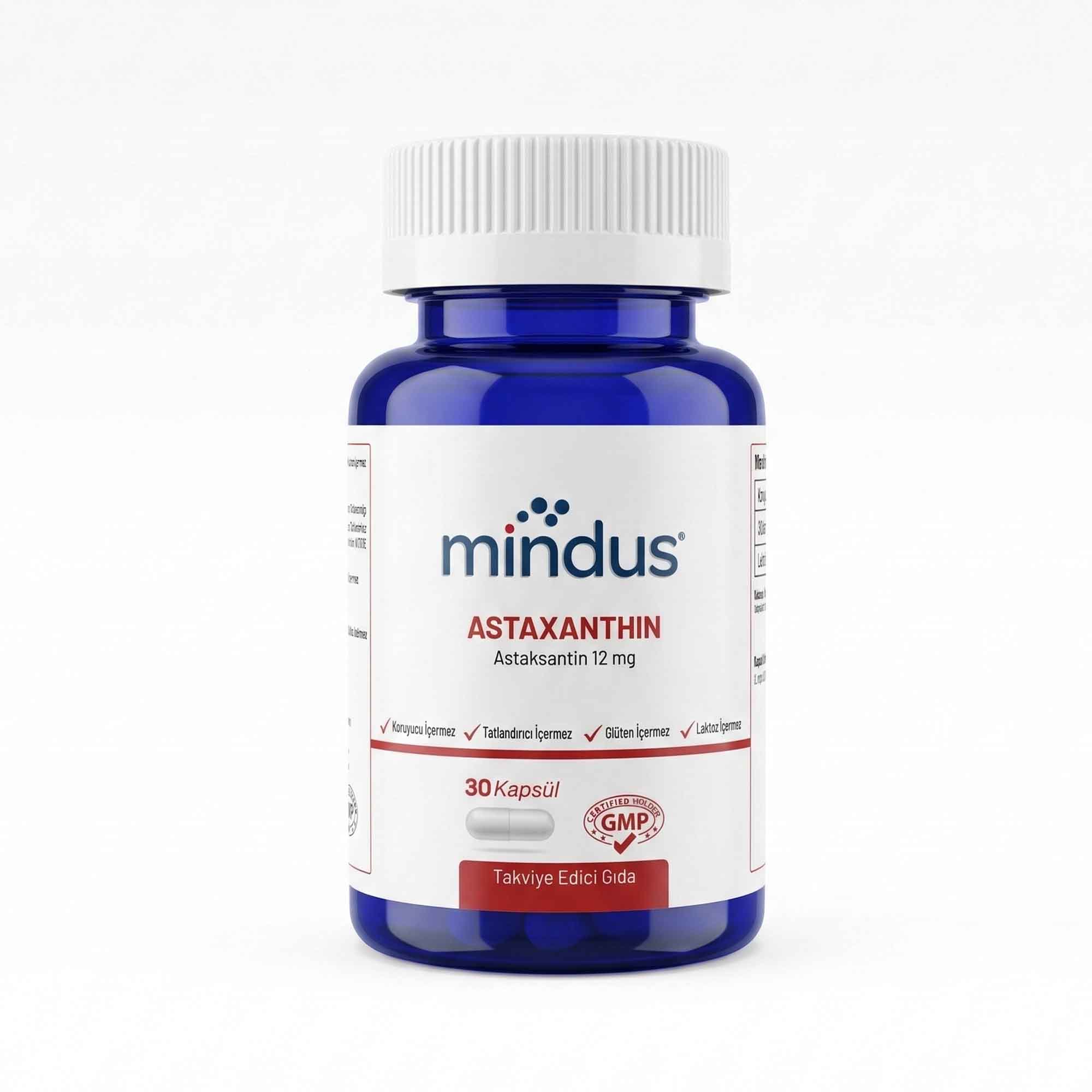 mindus Astaksantin 12 mg 30 Kapsül