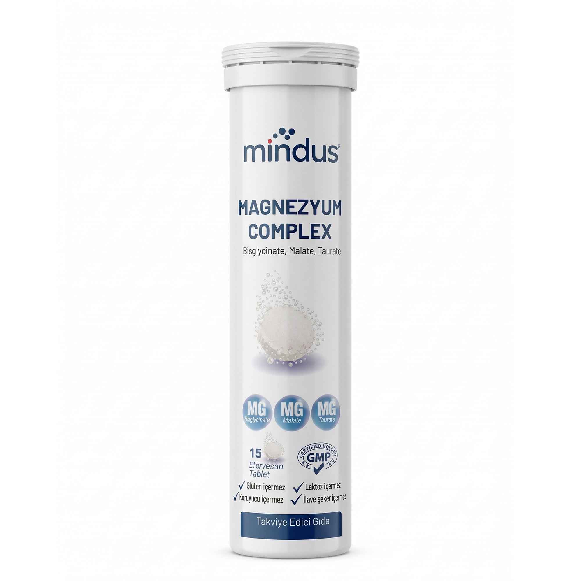 mindus Magnezyum Complex 15 Efervesan Tablet