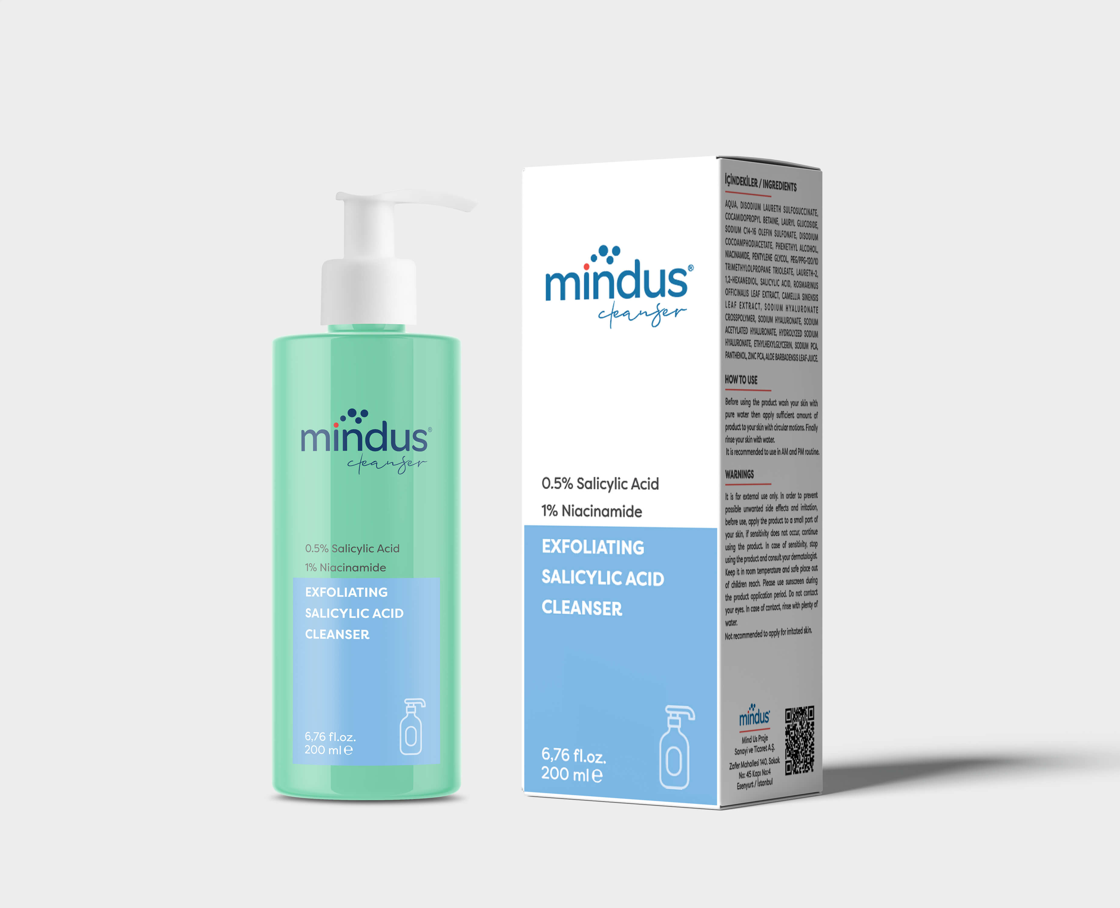 mindus Yağlı ve Karma Ciltler İçin Siyah Nokta Karşıtı Temizleme Jeli 200 ml