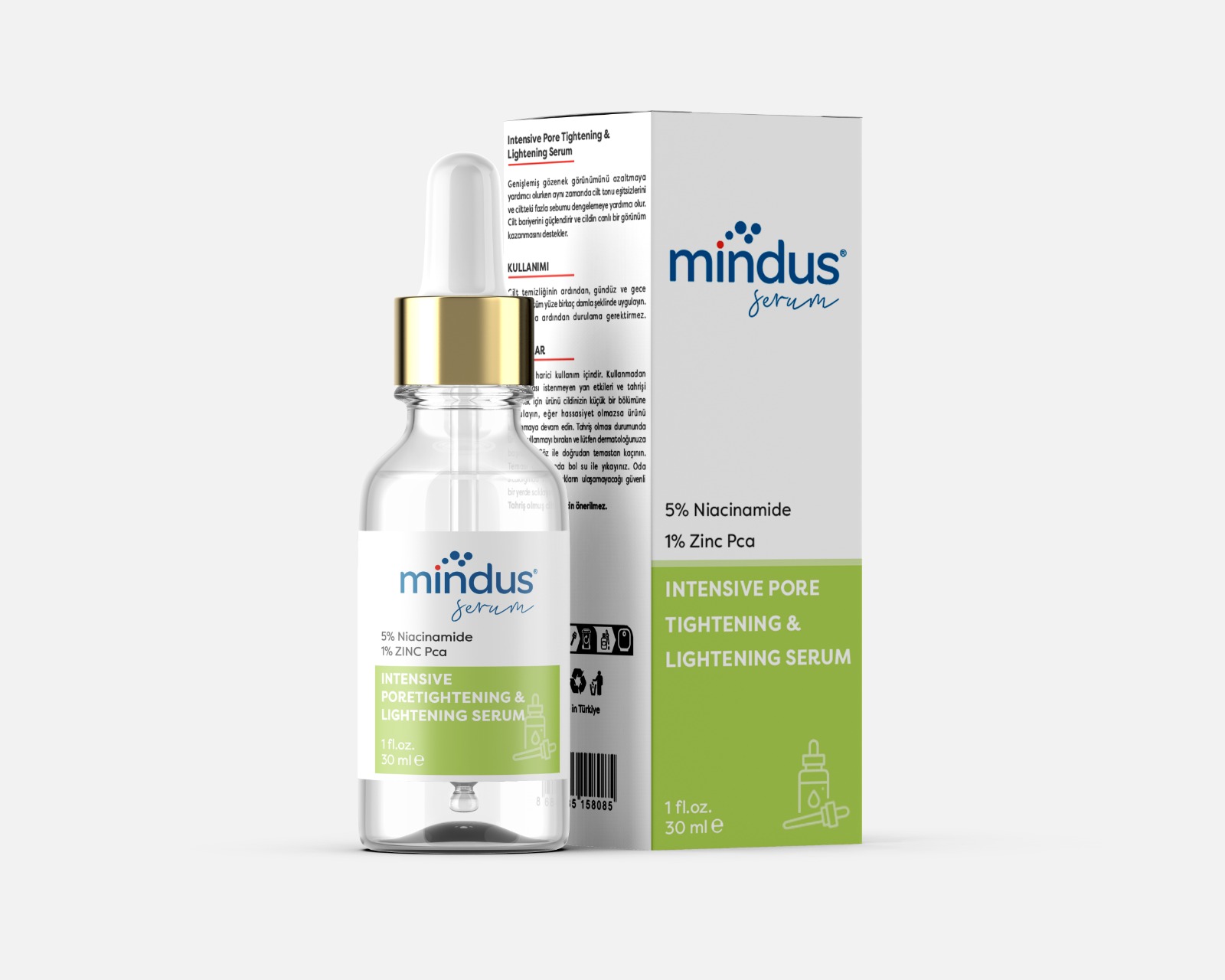 mindus Siyah Nokta ve Sivilce Karşıtı Niacinamide Cilt Bakım Serumu 30 Ml (niacinamide 5% & Zinc Pca 1%)