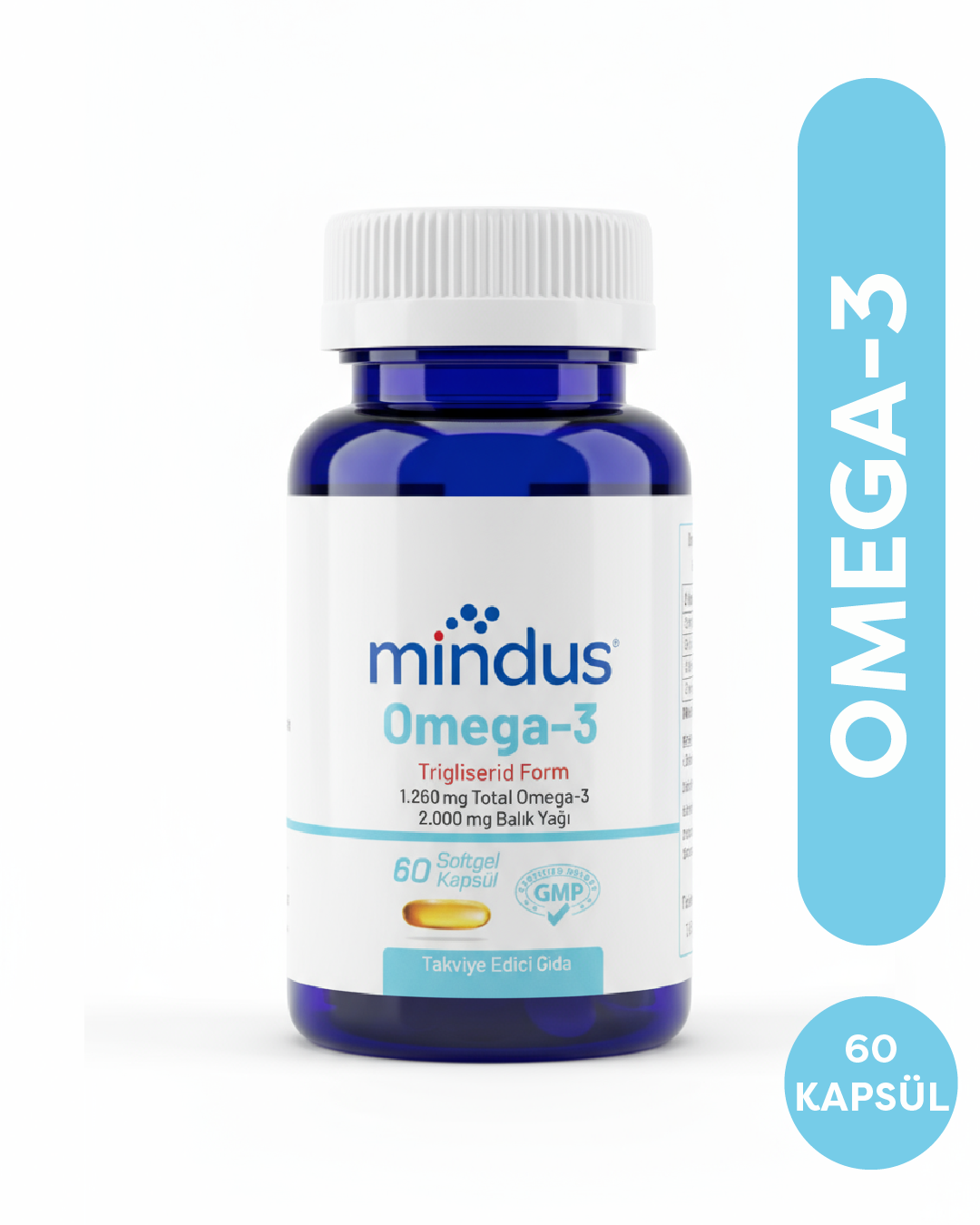 mindus Omega-3 Balık Yağı 60 Softgel Kapsül