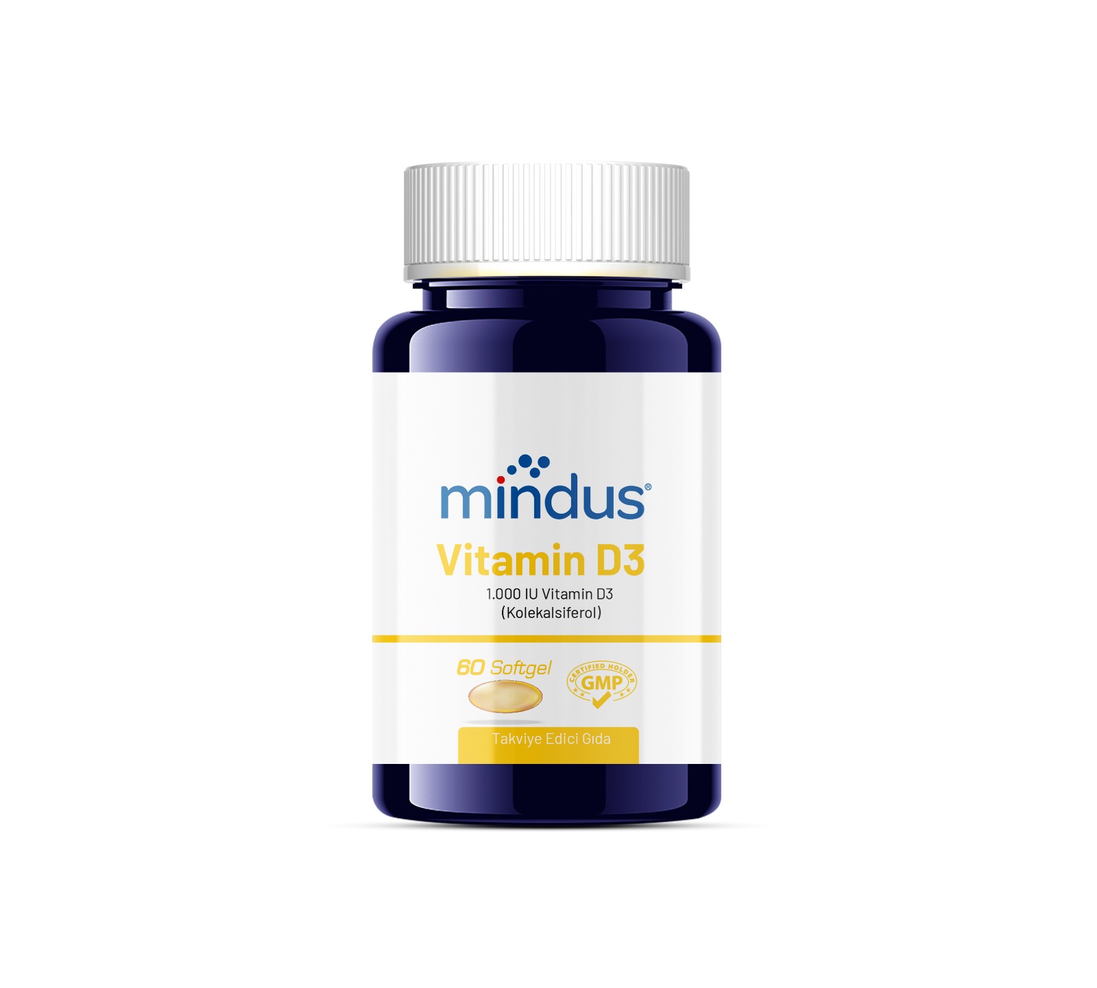 mindus Vitamin D3 1.000 IU 60 Softgel